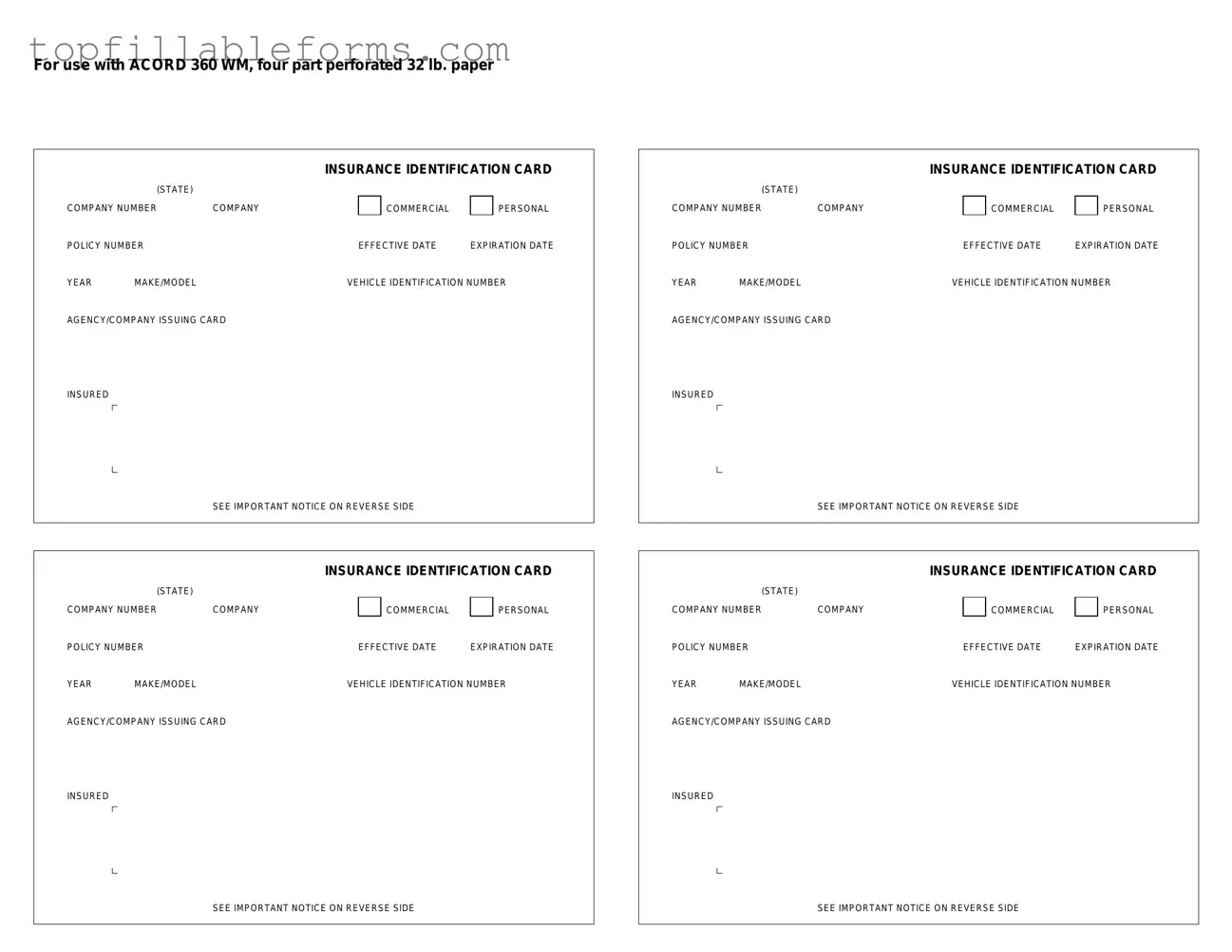 Printable Acord 50 WM Form in PDF