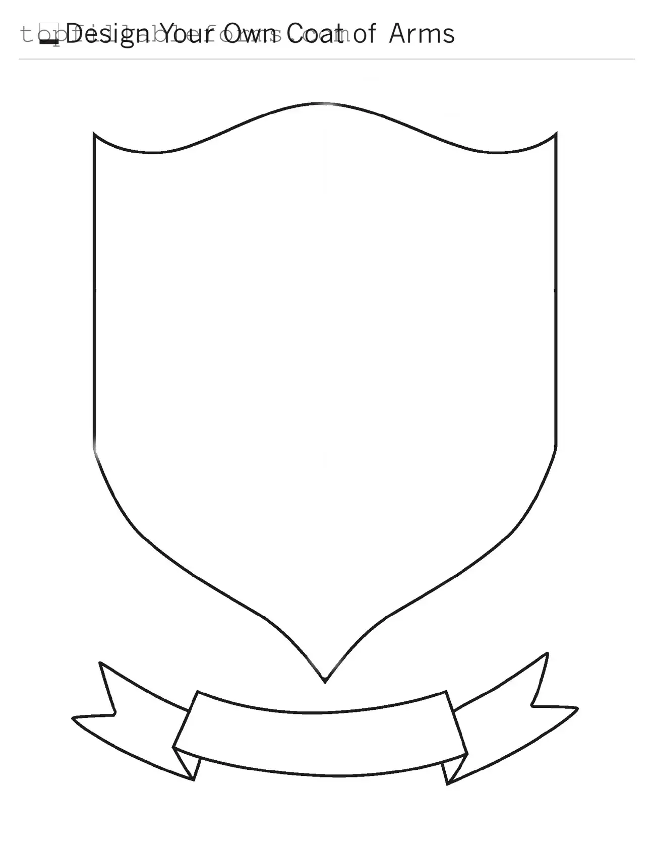 Printable Coat Of Arms Form in PDF