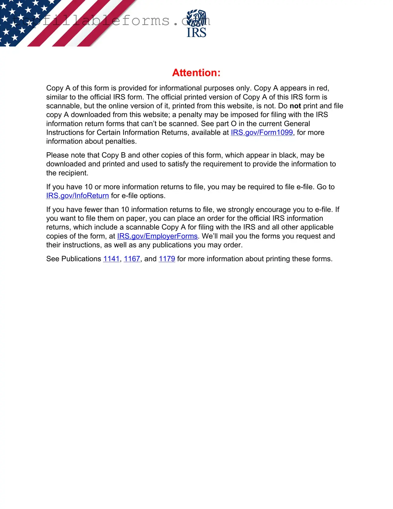 Printable IRS 1099-MISC Form in PDF