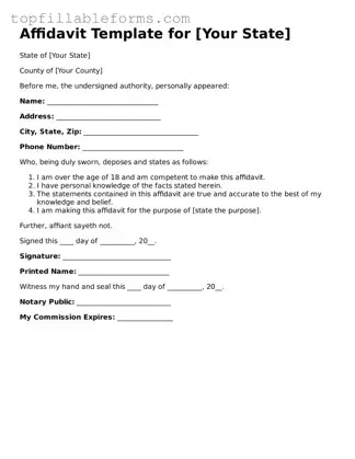 Free Affidavit Form