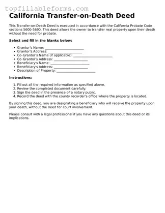 Attorney-Verified  Transfer-on-Death Deed Template for California