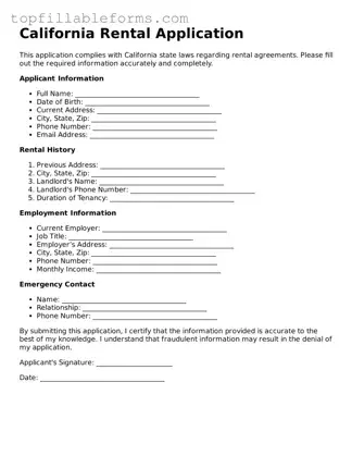 Attorney-Verified  Rental Application Template for California