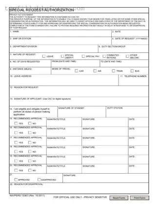 Printable Navpers 1336 3 Form in PDF