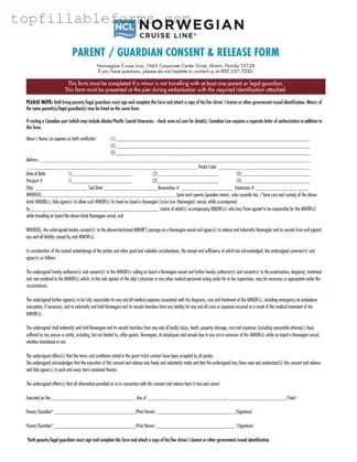 Printable NCL Parental Consent Form in PDF