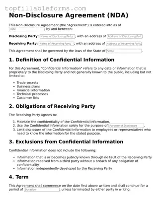 Free Non-disclosure Agreement Form