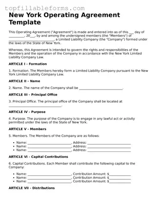 Attorney-Verified  Operating Agreement Template for New York