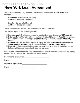 Attorney-Verified  Loan Agreement Template for New York