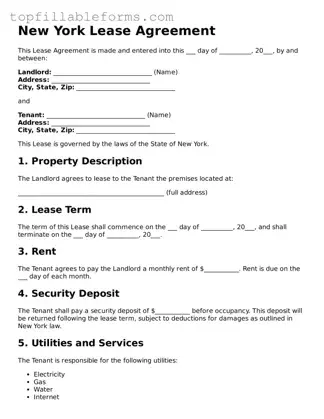 Attorney-Verified  Lease Agreement Template for New York