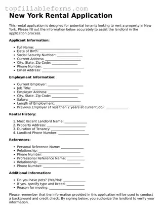 Attorney-Verified  Rental Application Template for New York