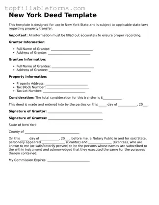 Attorney-Verified  Deed Template for New York