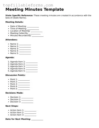 Free Meeting Minutes Form