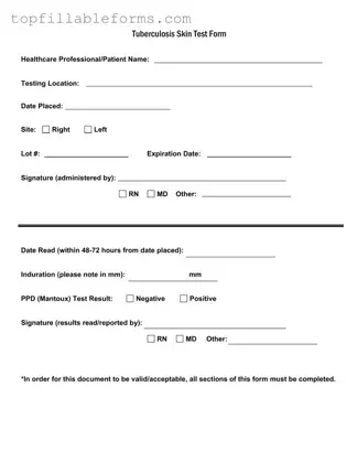 Printable Tb Test Form in PDF