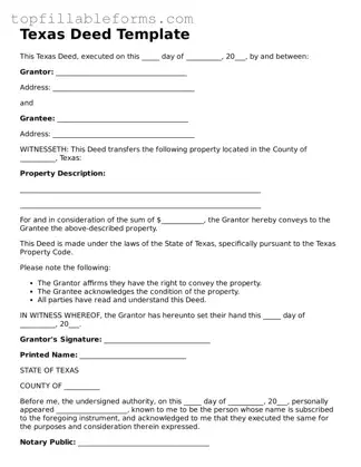 Attorney-Verified  Deed Template for Texas