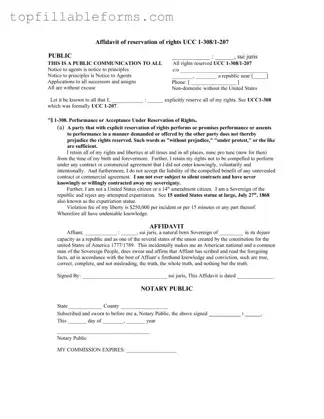 Printable Ucc 1 308 Form in PDF