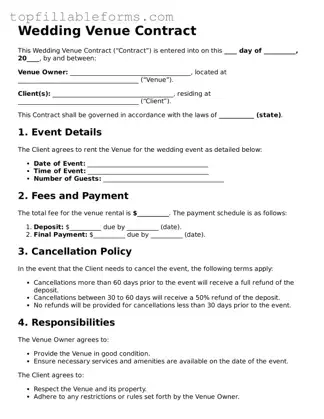 Free Wedding Venue Contract Form
